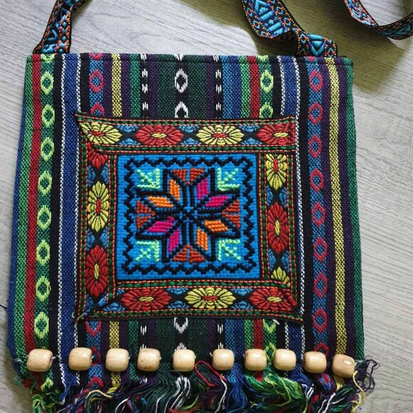 Ethnic Hand Made Embroidered Multicolor Cross Body Bag Fashion Women Hobo Style - Picture 1 of 4